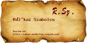 Rákai Szabolcs névjegykártya